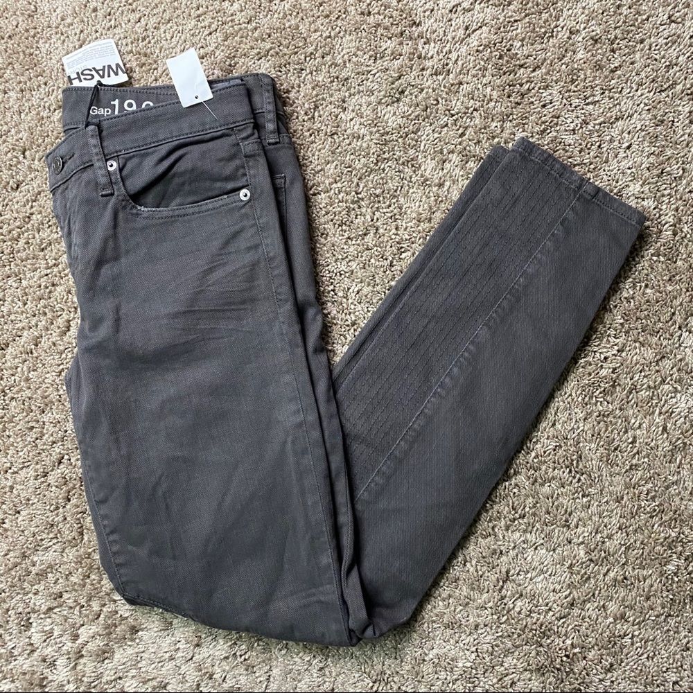 Gap Always Skinny Gray Inset Jeans 26